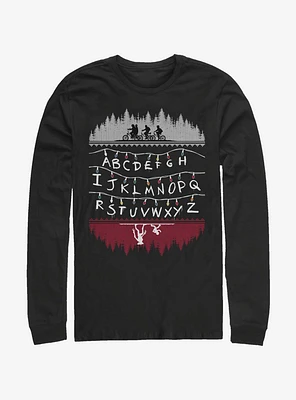 Stranger Things Alphabet Lights Long-Sleeve T-Shirt