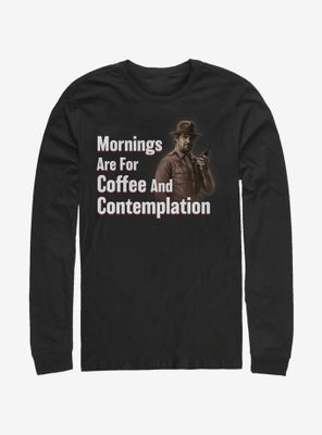 Stranger Things Coffee And Contemplation Long-Sleeve T-Shirt