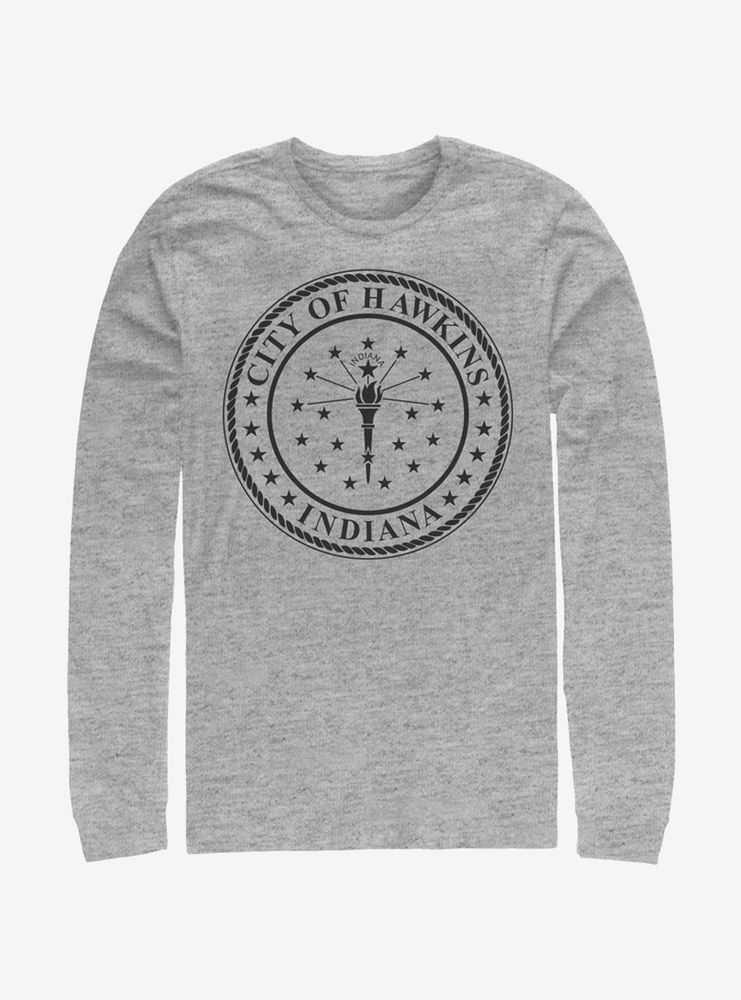 Stranger Things Hawkins City Seal Long-Sleeve T-Shirt