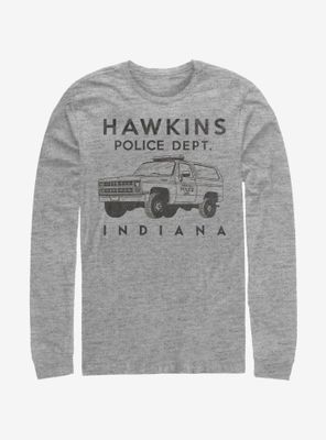 Stranger Things Hawkins Police Auto Long-Sleeve T-Shirt