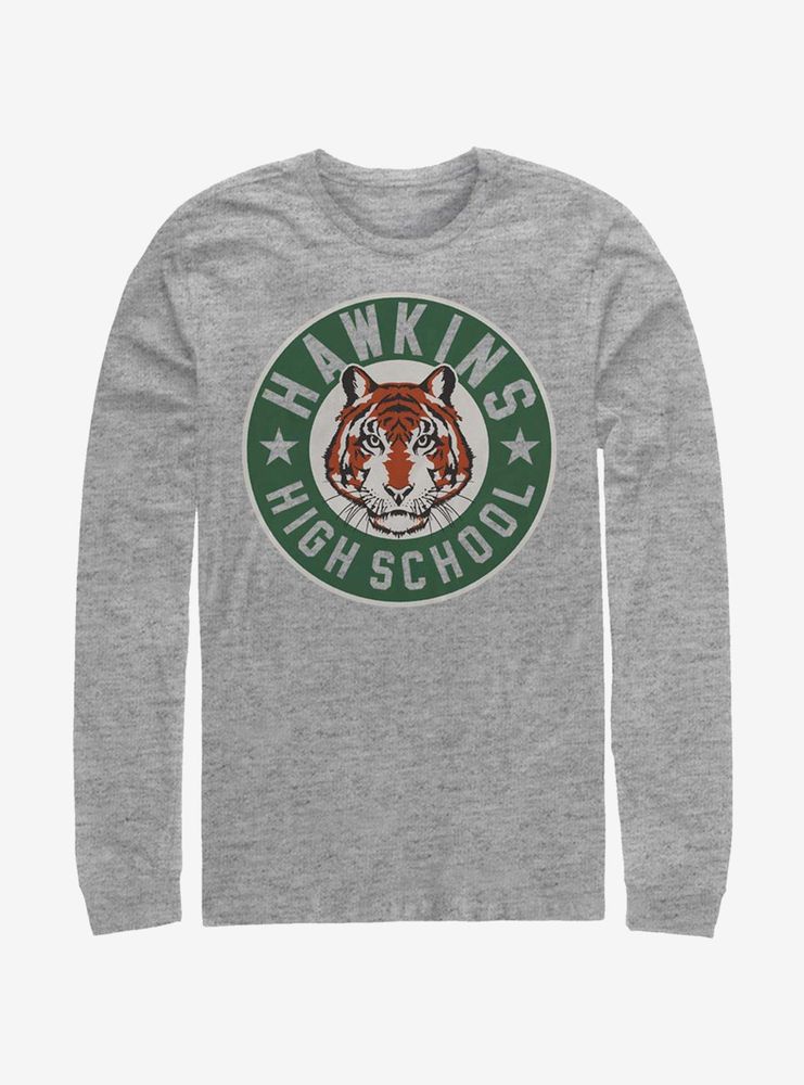 Stranger Things Hawkins High Tiger Emblem Long-Sleeve T-Shirt