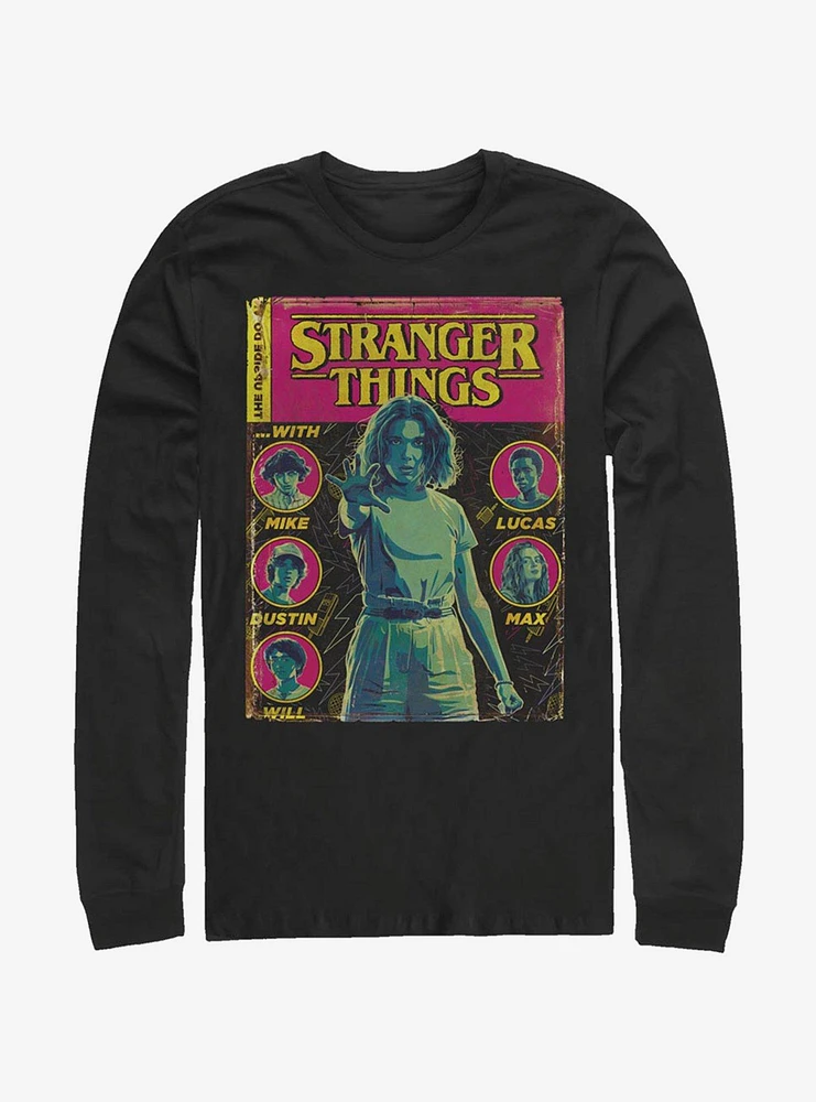 Stranger Things Comic Cover Long-Sleeve T-Shirt
