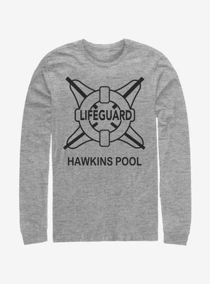 Stranger Things Hawkins Pool Lifeguard Long-Sleeve T-Shirt