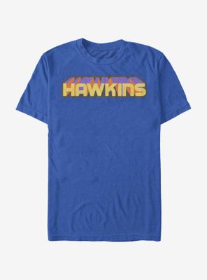 Stranger Things Hawkins 3D Text T-Shirt