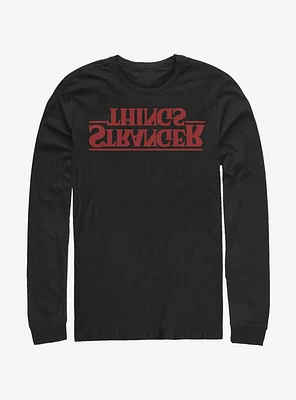 Stranger Things Upside Down Logo Long-Sleeve T-Shirt