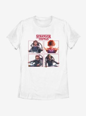 Stranger Things Cast Box Up Womens T-Shirt