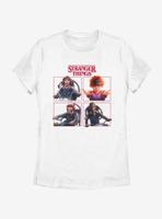 Stranger Things Cast Box Up Womens T-Shirt