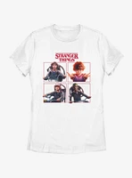 Stranger Things Cast Box Up Womens T-Shirt