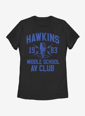 Stranger Things Hawkins AV Club Womens T-Shirt