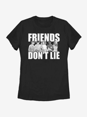 Stranger Things Cast Friends Don't Lie Womens T-Shirt