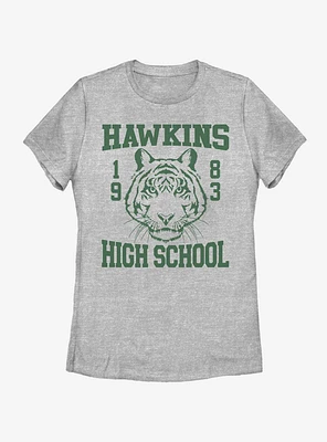 Stranger Things Hawkins High Tiger 1983 Womens T-Shirt
