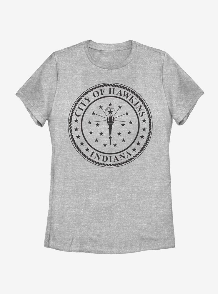 Stranger Things Hawkins City Seal Womens T-Shirt