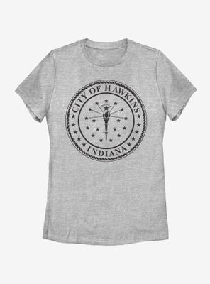 Stranger Things Hawkins City Seal Womens T-Shirt