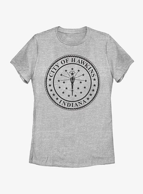 Stranger Things Hawkins City Seal Womens T-Shirt