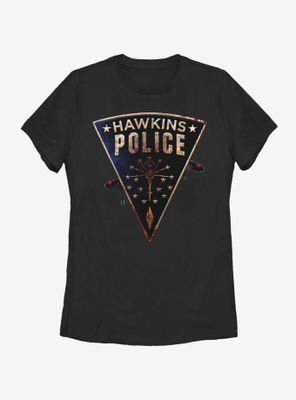 Stranger Things Hawkins Police Rats Womens T-Shirt