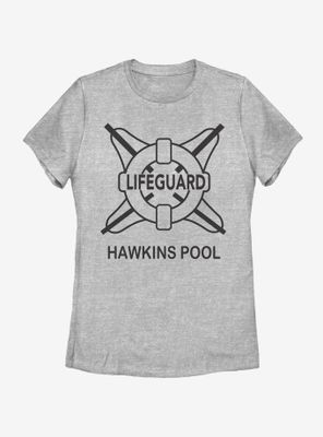 Stranger Things Hawkins Pool Lifeguard Womens T-Shirt