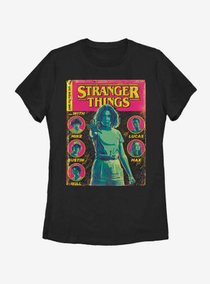 Stranger Things Comic Cover Womens T-Shirt