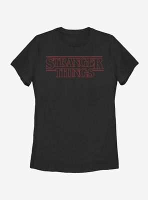 Stranger Things Red Outline Logo Womens T-Shirt