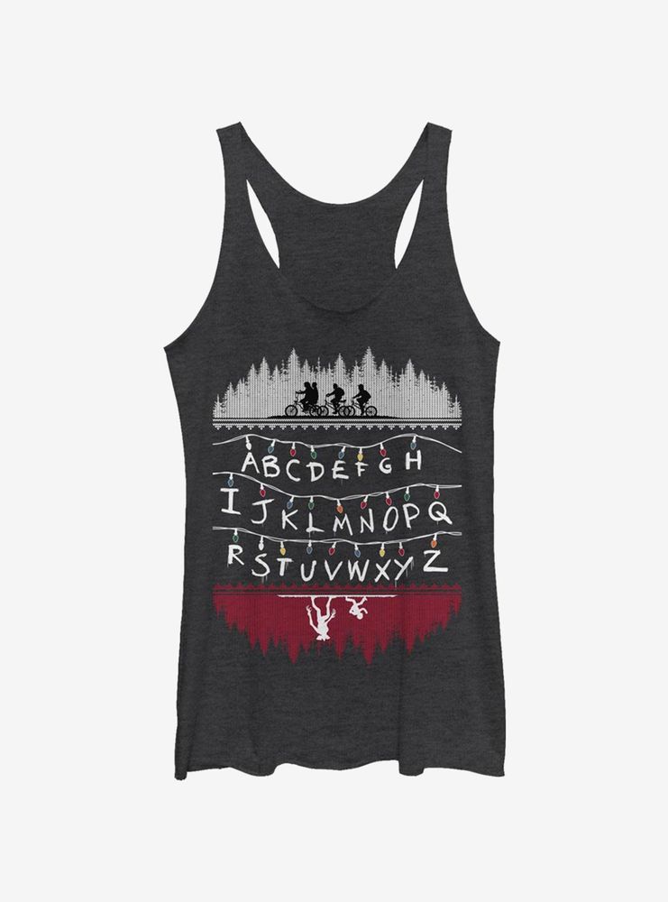 Stranger Things Alphabet Lights Womens Tank Top