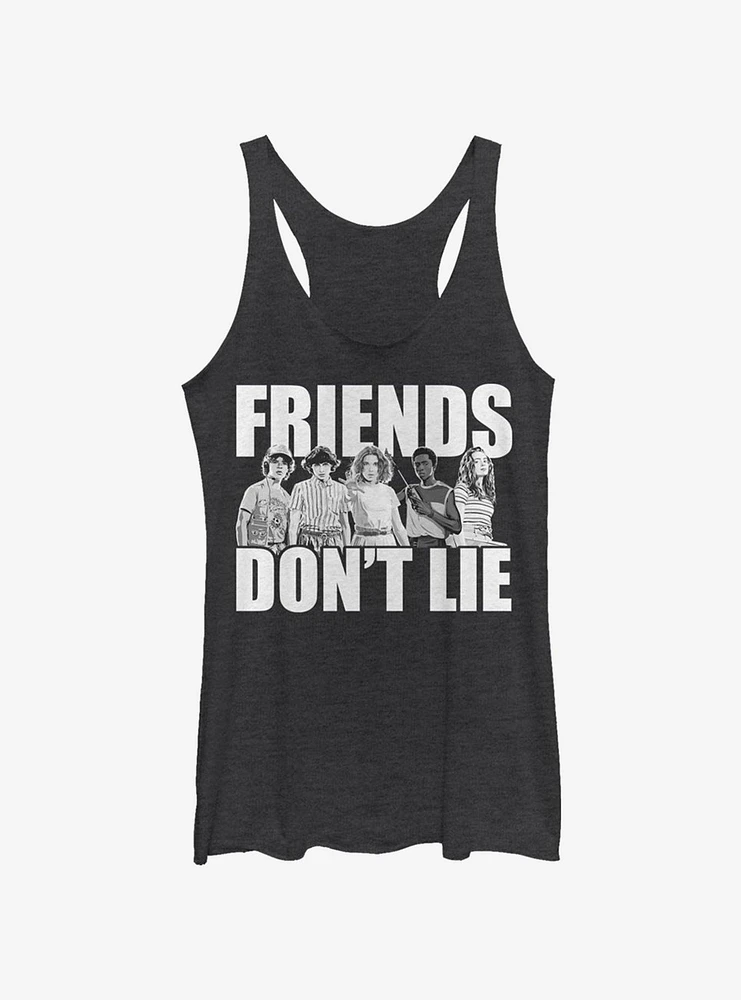 Stranger Things Cast Friends Don't Lie Womens Tank Top
