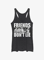 Stranger Things Cast Friends Don't Lie Womens Tank Top