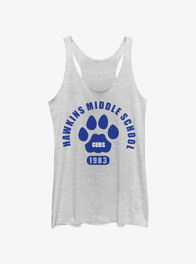 Stranger Things Hawkins Cubs Paw Emblem Womens Tank Top