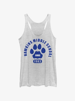 Stranger Things Hawkins Cubs Paw Emblem Womens Tank Top