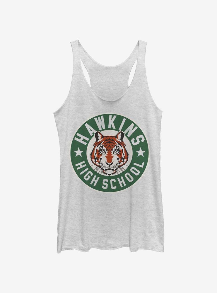 Stranger Things Hawkins High Tiger Emblem Womens Tank Top