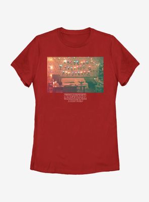 Stranger Things Christmas Lights Womens T-Shirt