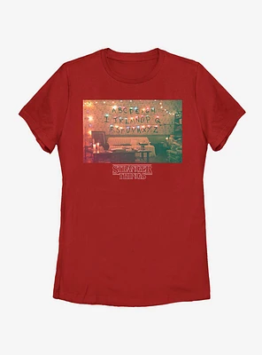 Stranger Things Christmas Lights Womens T-Shirt