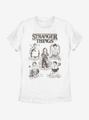 Stranger Things DND Classes Womens T-Shirt