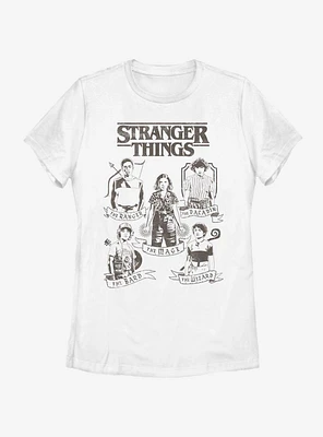 Stranger Things DND Classes Womens T-Shirt