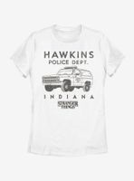 Stranger Things Hawkins Police Auto Womens T-Shirt