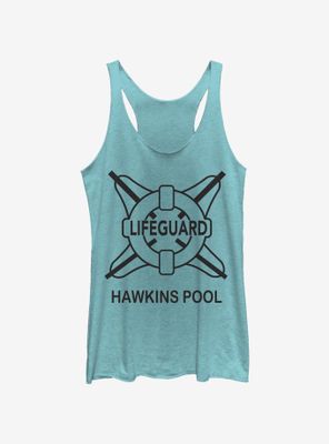 Stranger Things Hawkins Pool Lifeguard Womens Tank Top