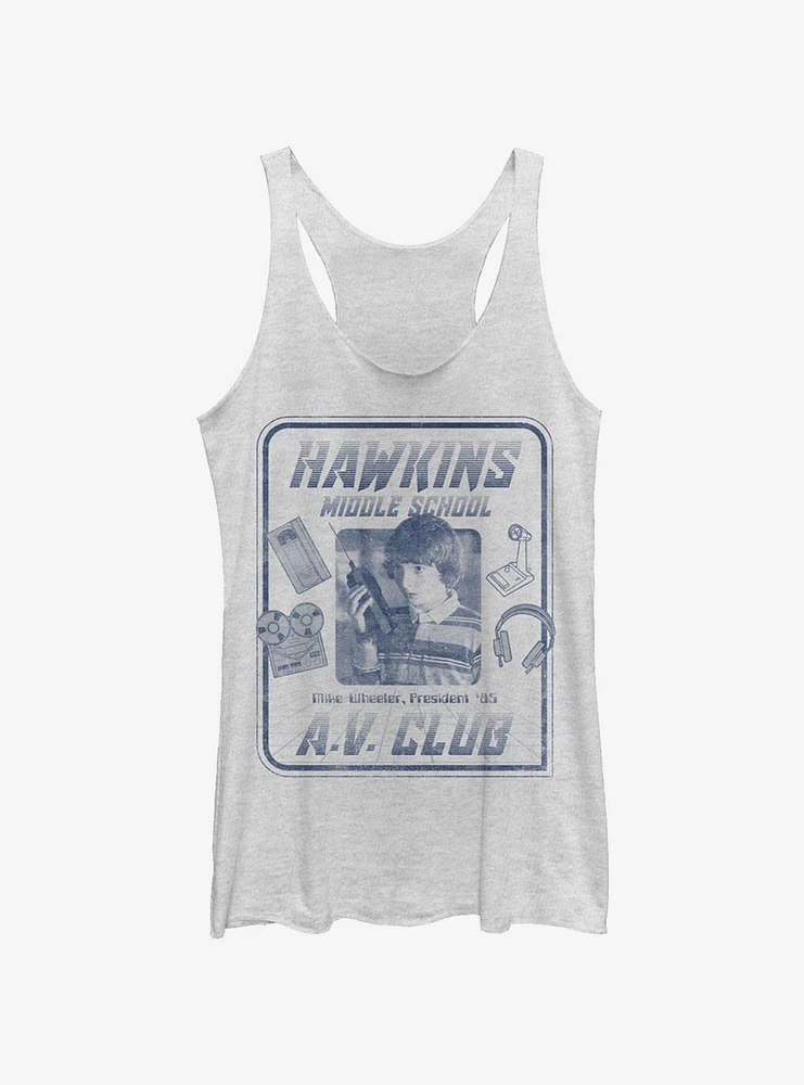 Stranger Things Mike Hawkins AV President Womens Tank Top