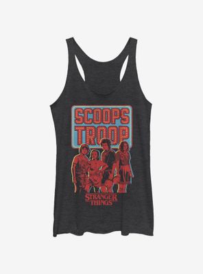 Stranger Things Scoop Troop Womens Tank Top