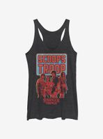 Stranger Things Scoop Troop Womens Tank Top