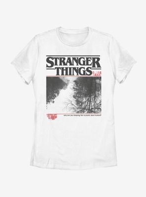 Stranger Things Upside Photo Womens T-Shirt