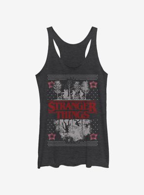 Stranger Things Upside Down Ugly Sweater Womens Tank Top