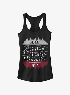 Stranger Things Alphabet Lights Girls Tank Top