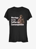 Stranger Things Coffee and Contemplation Chief Hopper Girls T-Shirt