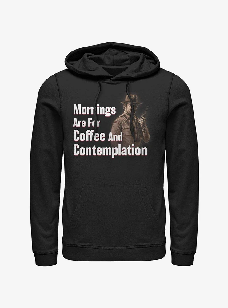 Stranger Things Coffee and Contemplation Chief Hopper Hoodie