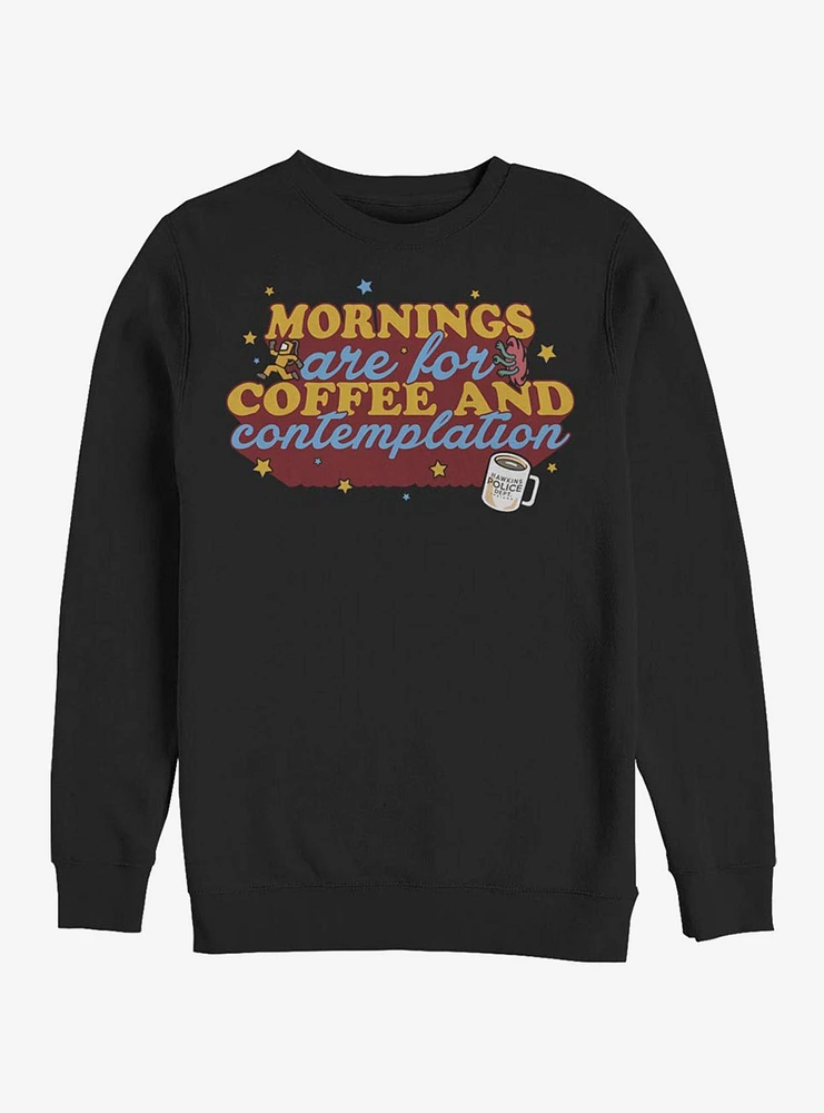 Stranger Things Coffee Contemplations Crew Sweatshirt