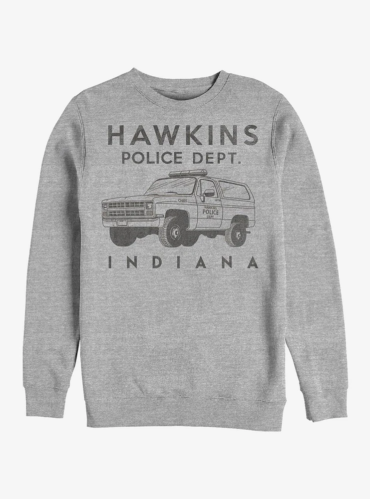 Stranger Things Hawkins Police Auto Crew Sweatshirt