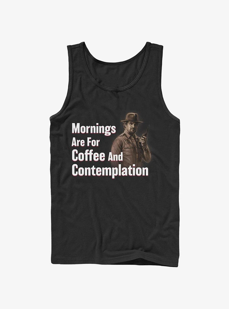 Stranger Things Coffee and Contemplation Hopper Tank Top