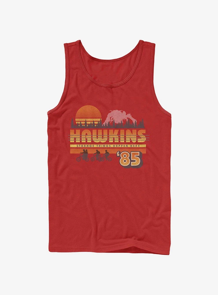 Stranger Things Hawkins Vintage Sunset Tank Top