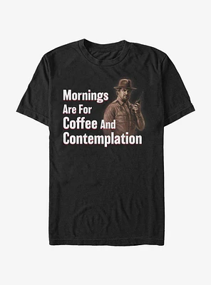 Stranger Things Hopper Coffee And Contemplation T-Shirt