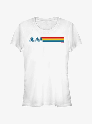 Stranger Things Bikes and Stripes Girls T-Shirt