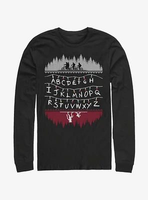 Stranger Things Alphabet Lights Long-Sleeve T-Shirt