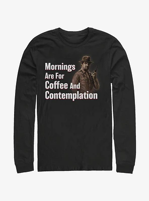 Stranger Things Coffee and Contemplation Hopper Long-Sleeve T-Shirt